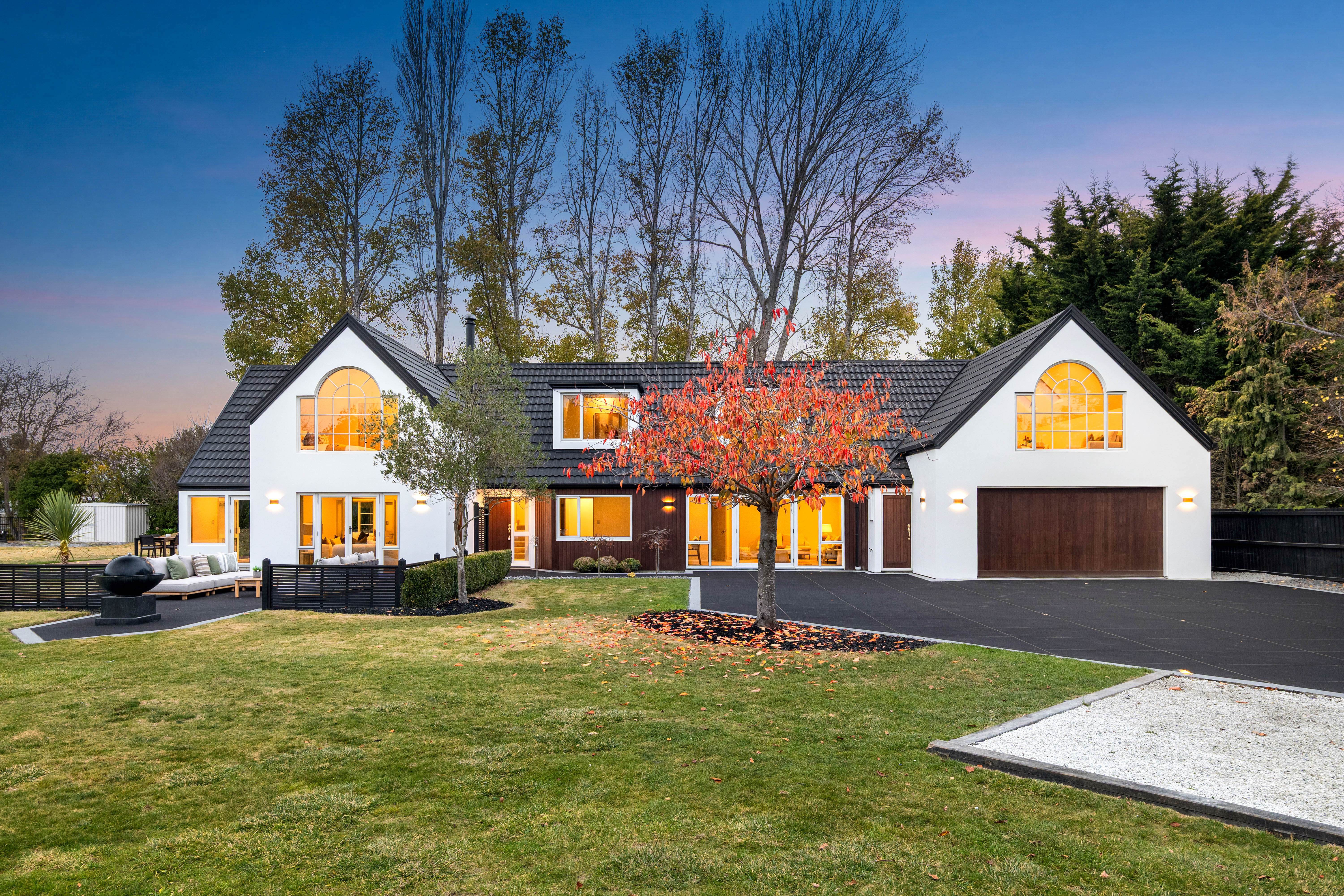 Christchurch home photographed at twilight